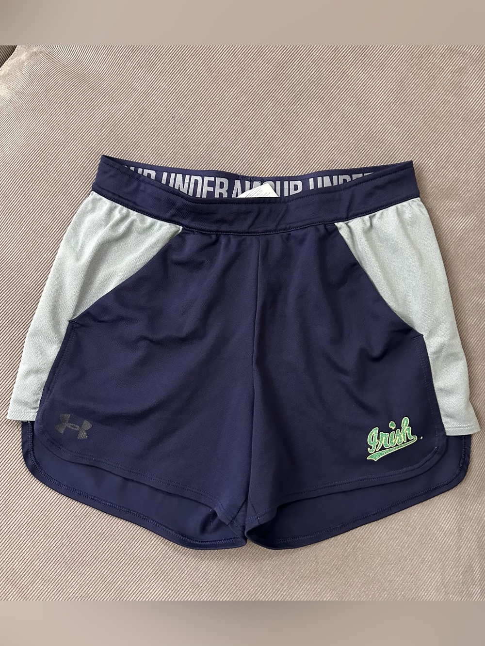 Under Armour Heat Gear Running Shorts Notre Dame Irish Women's Size Small Loose